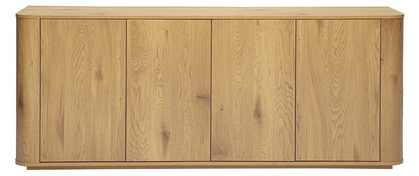 Buffet finitura legno chiaro rovere 4 ante L180 cm NEGAN