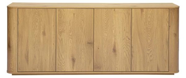 Buffet finitura legno chiaro rovere 4 ante L180 cm NEGAN