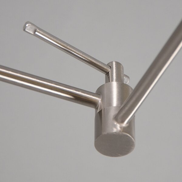 Lampada a sospensione in acciaio con paralume 35 cm grigio regolabile - Blitz