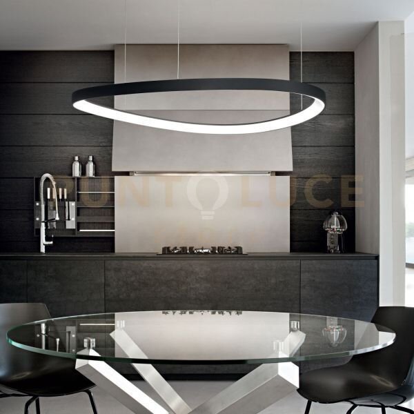 Gemini sospensione led dali/push 5100 lm 3000 k 47 w nero 61cm