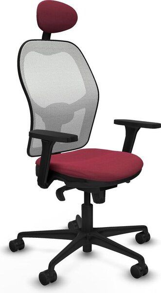 Sedia da ufficio con poggiatesta Jorquera Piqueras y Crespo 3D036N1 Rosso granato