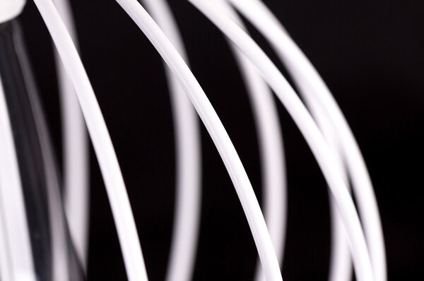 Sospensione 1 Luce Bueno Paralume A Gabbia In Acciaio Bianco E Legno Naturale