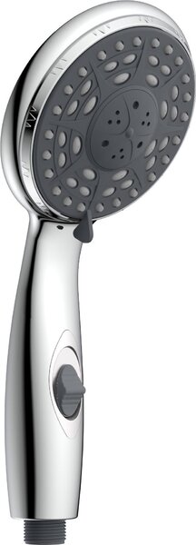 Doccetta AQUA2SAVE, soffione doccia wellness con 4 tipi di getto e funzione di risparmio idrico, doccetta, finitura cromata/bianca