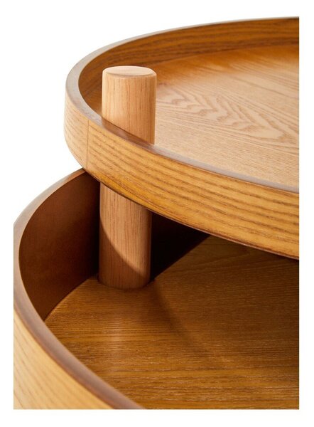 Tavolino rotondo con effetto pino ø 60 cm Viborg – Premier Housewares