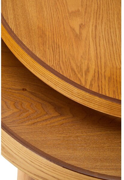 Tavolino rotondo con effetto pino ø 60 cm Viborg – Premier Housewares