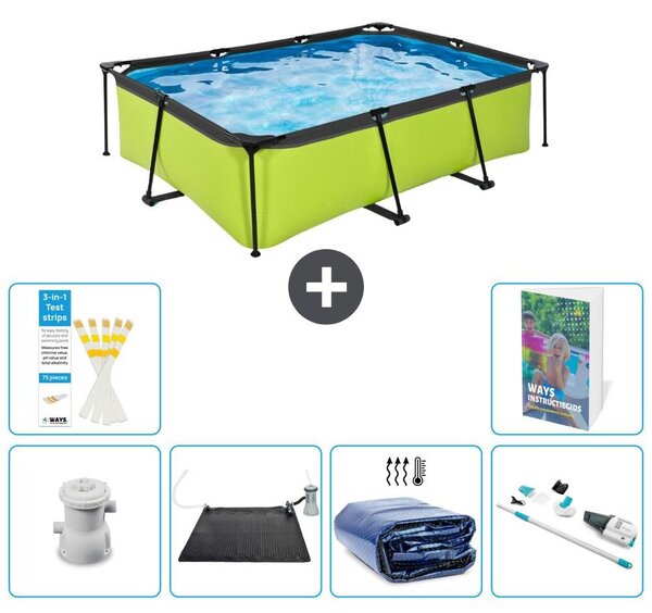 Piscina fuori terra rettangolare - 220x150x65 cm - 5 pezzi - Modello S252