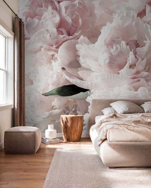 Carta da parati Peonie rosa pallido, Carta da parati Floreale, u59600 : Uwalls.it