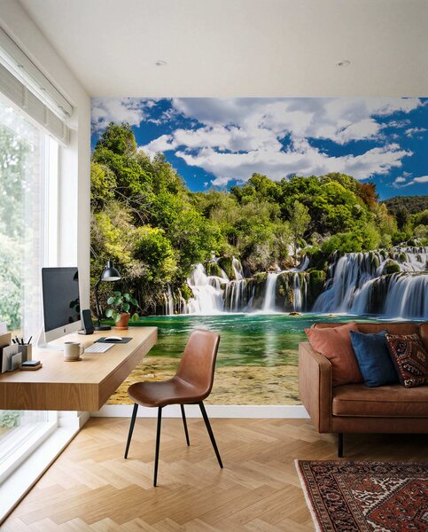 Carta da parati Acqua, nuvola e cielo, Carta da parati Natura, Carta da parati Cascata, u55775 : Uwalls.it