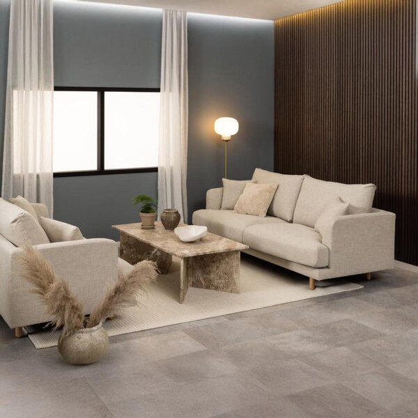 Tavolino Vega in marmo marrone