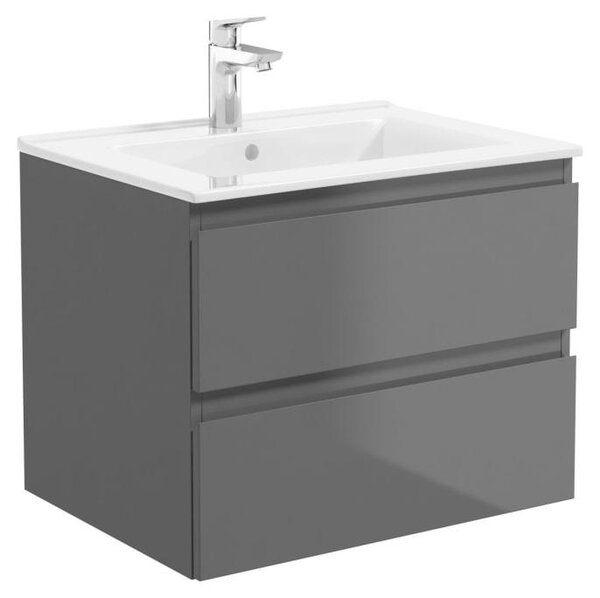 OLTENS, mobile sottolavabo con lavabo, dimensioni 61 x 48,8 cm, con 2 cassetti