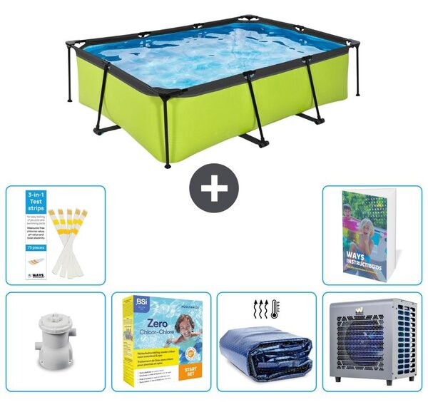 Piscina fuori terra rettangolare - 220x150x65 cm - 5 pezzi - Modello S331