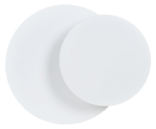 Applique 1 Luce A Disco Con Base In Acciaio Bianco