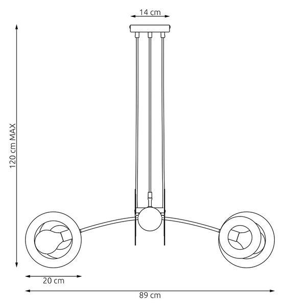 Lampadario 4 Luci Djehuty Acciaio Bianco Bracci Diffusori Doppio Cerchio