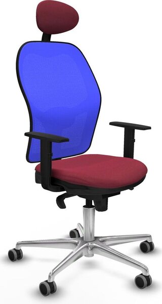 Sedia da ufficio con poggiatesta Jorquera Piqueras y Crespo 1D086G1 Rosso granato