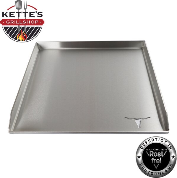 Grande plancha in acciaio inossidabile per barbecue a gas, 415 x 470 mm