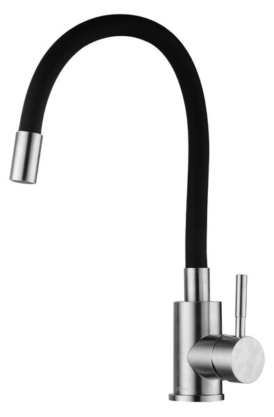 Rubinetto da cucina nero con bocca flessibile | Rubinetto per lavello | Miscelatore per lavello | Rubinetto monocomando da cucina | Miscelatore monocomando per lavello da cucina