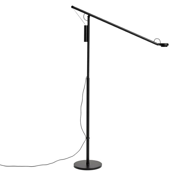 Lampada da terra HAY, Fifty-Fifty, dimmerabile, Nero, Soggiorno, Alluminio, Design