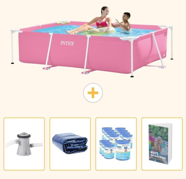 Piscina fuori terra rettangolare - 220x150x60 cm - 5 pezzi - Modello SCB127