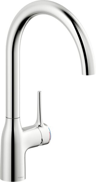 KeraDomo Armatur MANIA SOFT in cromo, con miscelatore monocomando / Systemceram