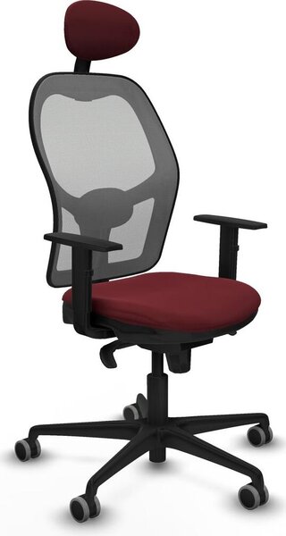Sedia da ufficio con poggiatesta Jorquera Piqueras y Crespo 1D036G1 Rosso granato