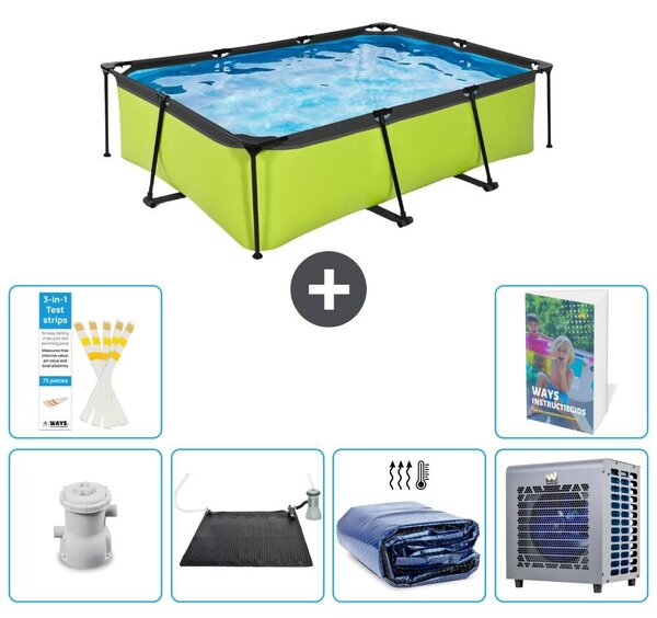 Piscina fuori terra rettangolare - 220x150x65 cm - 5 pezzi - Modello S216