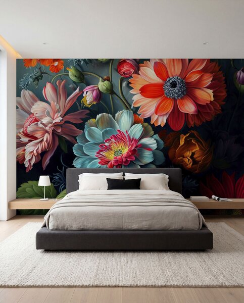 Carta da parati Spruzzi floreali, Carta da parati 3D, Carta da parati Fiori 3D, u96631 : Uwalls.it
