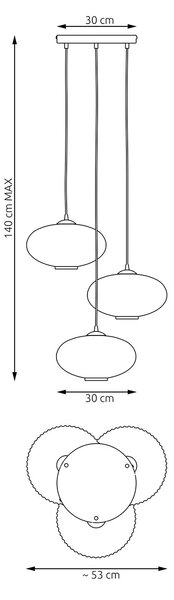 Lampadario 3 Luci Bel Base Tonda Acciaio Nero Paralume Plissè Multicolor