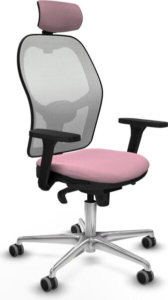 Sedia da ufficio con poggiatesta Piqueras y Crespo 3D086G2 Rosa