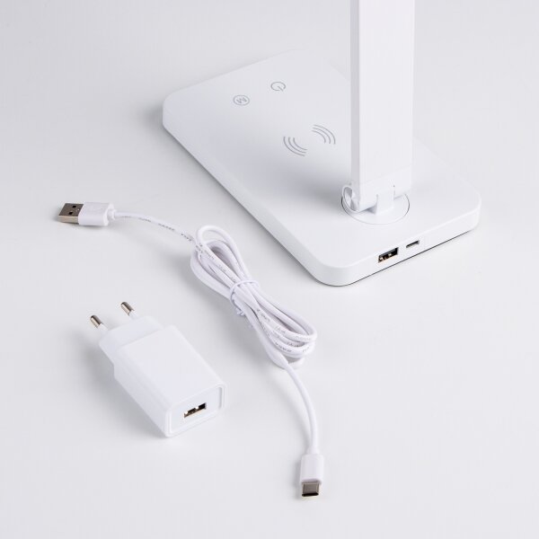 Brilagi - Lampada da tavolo LED dimmerabile a sfioramento con ricarica wireless QI LED/7W/5V 3000/4000/6000K bianca