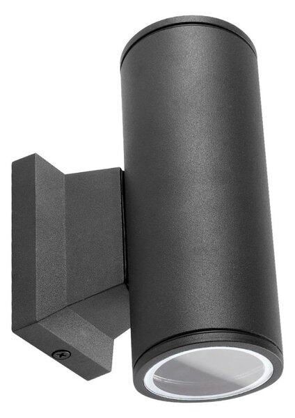 Aigostar - Applique da esterno 2xGU10/35W/230V nera IP65 rotonda