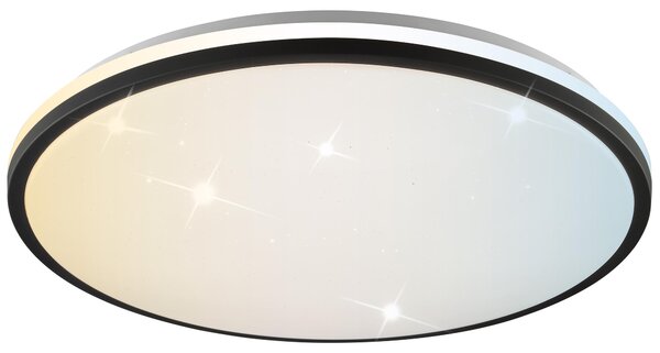 Lampada a soffitto Brilliant, modello Taya, diametro 50 cm, finitura nera e bianca, 36W, grado di protezione IP44, per uso interno