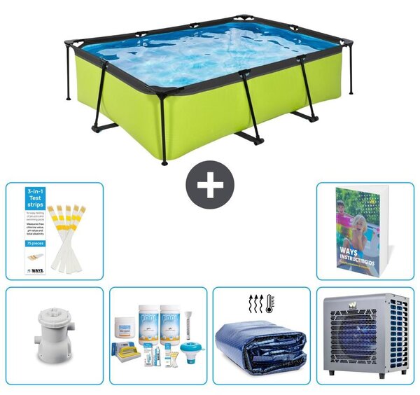 Piscina fuori terra rettangolare - 220x150x65 cm - 5 pezzi - Modello S302