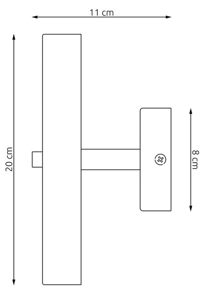 Applique Minimal Ennosigaeo Acciaio Arancione 2 Luci G9