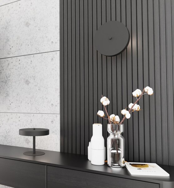 Applique Minimal Ennosigaeo Acciaio Nero 2 Luci G9