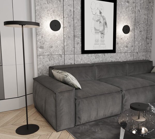 Piantana Minimal Ennosigaeo Acciaio Nero 3 Luci G9