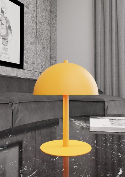 Lampada Da Tavolo Moderna Gradivo Acciaio Arancione 2 Luci G9