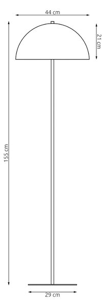 Piantana Moderno Pallade Acciaio Arancione 1 Luce E27