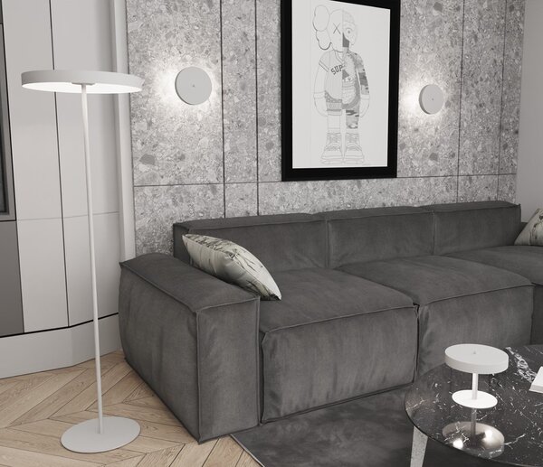 Applique Minimal Ennosigaeo Acciaio Bianco 2 Luci G9
