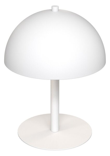 Lampada Da Tavolo Moderna Pallade Acciaio Bianco 2 Luci G9
