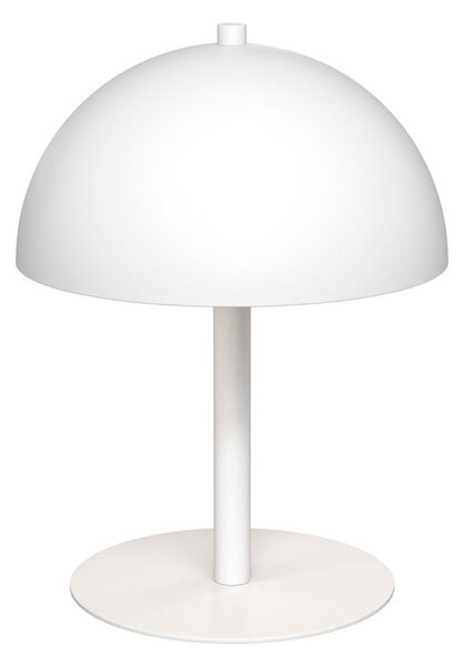 Lampada Da Tavolo Moderna Pallade Acciaio Bianco 2 Luci G9