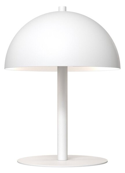 Lampada Da Tavolo Moderna Pallade Acciaio Bianco 2 Luci G9