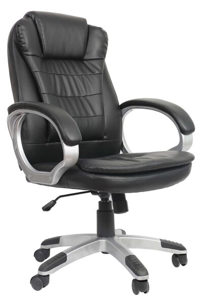 Sedia da ufficio Sedia da scrivania Poltrona direzionale in Pelle finta Sedia girevole Regolabile in altezza Sedia da ufficio Gaming Sedia da scrivania nera 150 kg