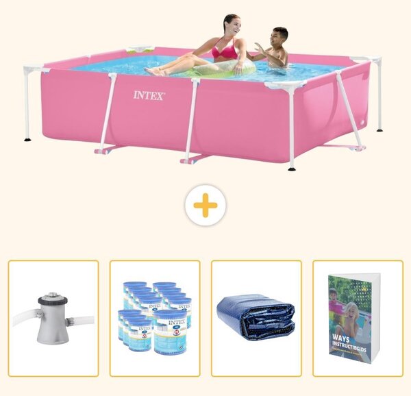 Piscina fuori terra rettangolare - 220x150x60 cm - 5 pezzi - Modello SCB118