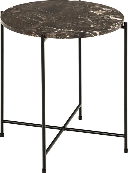 Tavolo angolare Avila Ø42cm marmo marrone