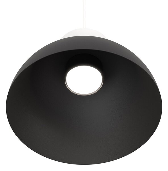 Lampadario Minimal Mulciber Acciaio Nero Bianco 1 Luce Gx53