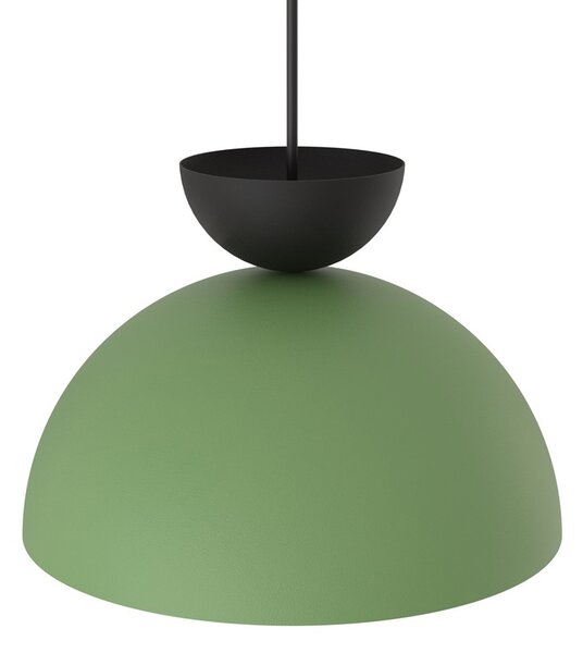 Lampadario Minimal Venus Acciaio Nero Verde Small 1 Luce Gx53