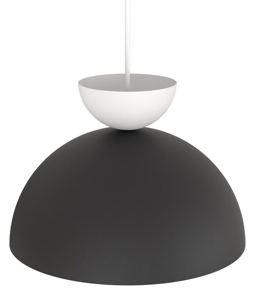 Lampadario Minimal Mulciber Acciaio Nero Bianco 1 Luce Gx53
