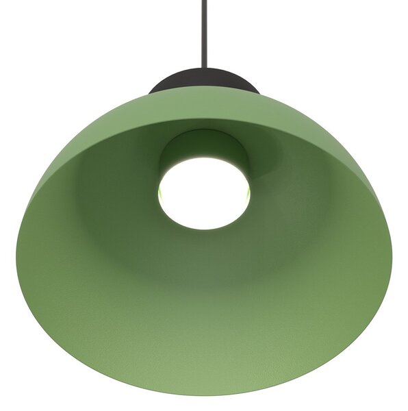 Lampadario Minimal Venus Acciaio Nero Verde Small 1 Luce Gx53