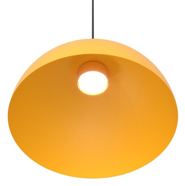 Lampadario Minimal Venus Acciaio Nero Arancione Large 1 Luce Gx53