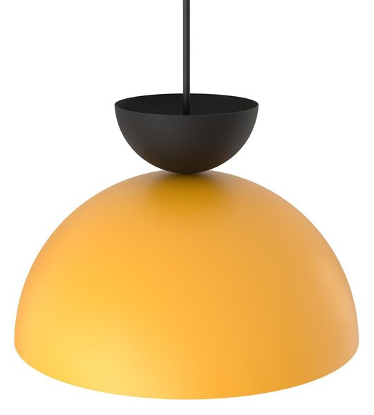 Lampadario Minimal Venus Acciaio Nero Arancione Small 1 Luce Gx53